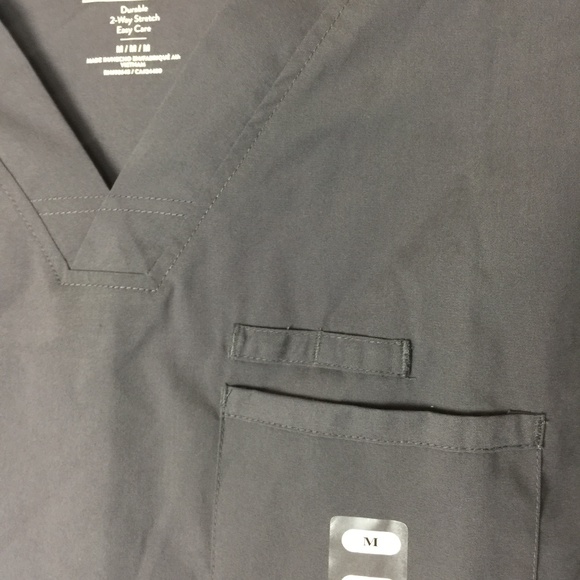 CHEROKEE TOP SCRUB GRAY  MEN'S LARGE - Picture 6 of 10